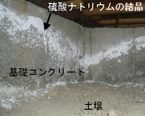 基礎コンクリートの劣化状況(床下部)